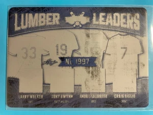 Walker / Gwynn / Biggio – 2021 Leaf Lumber “Lumber Leaders” LL2-19 Black plate - Picture 1 of 2