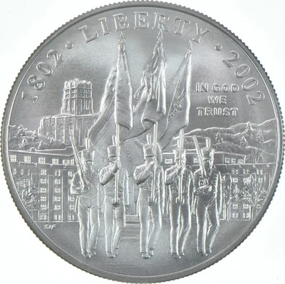 2002-W Unc West Point Army Military Commemorative Silver Dollar $1 *2502 - Image 1 of 3