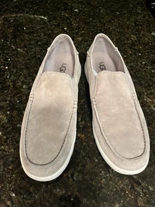 Herren UGG grau Wildleder Slipper Halbschuhe Größe 10 - zweimal getragen, sauberer Overall - Bild 1 von 11