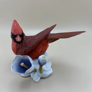 Birds & Blossoms of the World Franklin Mint Cardinal Bird Figure Fine Porcelain - Picture 1 of 9