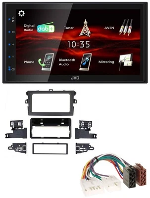 JVC USB Bluetooth MP3 DAB 2DIN Autoradio für Toyota Corolla 2009-2013 silber - Bild 1 von 4