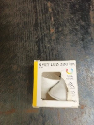 RYET LED 200lm GU10 2 Bulbs 3W LED1462R3 Ikea Intertek 400cd 120V 60Hz 2700 Kel - Image 1 of 4