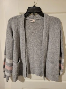 SO Girl's Open Front Cardigan Size L (10/12) 100% Polyester - Picture 1 of 3