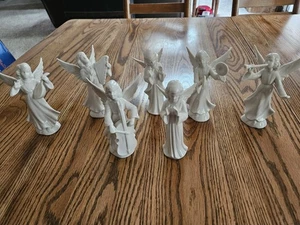 Vintage Set of 7 Crown D Angel Musicians Dresden Germany VGC - Picture 1 of 7