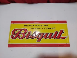 Vintage Embossed Tin Sign For Cognac - Picture 1 of 6