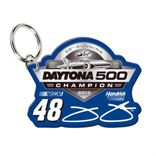JIMMIE JOHNSON #48 DAYTONA 500 CHAMPION 2013 NASCAR PREMIUM ACRYLIC KEY RING - Image 1 of 1