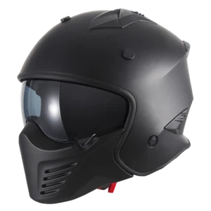 RXT WARRIOR 2 MULTI FIT OPEN FACE CRUISER STREET FIGHTER MOTORCYCLE HELMET - Picture 1 of 4