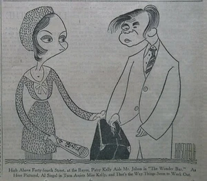 AL HIRSCHFELD WONDER BAR 44TH ST BAYES KELLY JOLSON EDNA BEST MELO 26. April 1931 - Bild 1 von 2