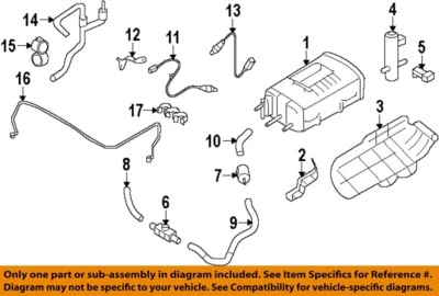 Sensor de oxigênio Nissan OEM 10-12 Altima componentes de emissão - pés 226931FN0A - Imagem 1 de 2