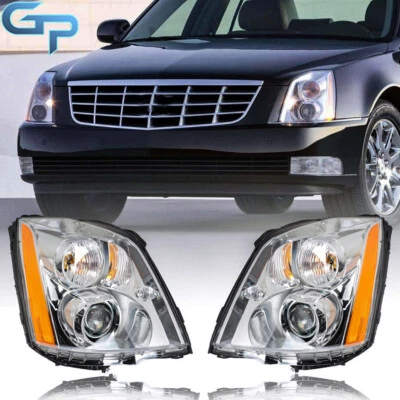 For Cadillac DTS 2008-2011 HID/Xenon Headlights Chrome Housing Right+Left Side - Image 1 of 4
