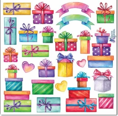 Violette Stickers Colorful Gifts Presents Happy Birthday Crafts Planner Supply