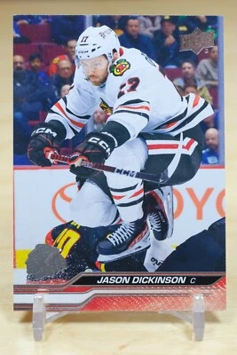 2023-24 Upper Deck Base #289 Jason Dickinson - Chicago Blackhawks - Image 1 of 2