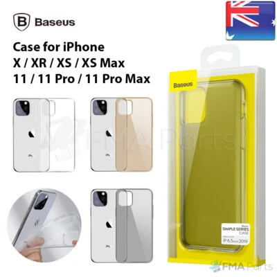 Funda TPU Silicona Delgada Suave Transparente Silicona Simple BASEUS Genuina para iPhone 11/Pro Max Foto 1 de 4