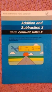 Manuel d'instructions Addition et Soustraction 2 TI-99 UNIQUEMENT ! bon état - Photo 1/2