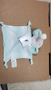 Under the Nile Organic Egyptian Cotton Green Elephant Lovey Security Blanket NWT - Picture 1 of 2