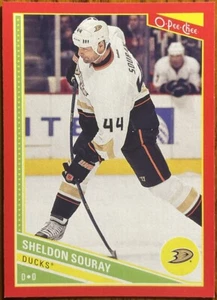 2013-14 O-Pee-Chee Red Sheldon Souray #128 Anaheim Ducks - Imagen 1 de 2