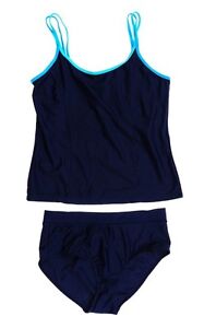 1626 Ladies Plus Size 2 Piece Tankini Swimwear Set sizes 18 24 Colour Navy