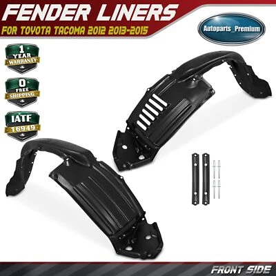 2x Forros de guardabarros interiores delanteros para Toyota Tacoma 2012 2013-2015 tracción trasera Foto 1 de 4