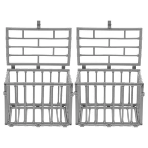 2 Stück Mini Käfig Modell Kunststoff Kleinkäfig Modellkäfig Requisite Simulation Tierkäfig - Bild 1 von 12