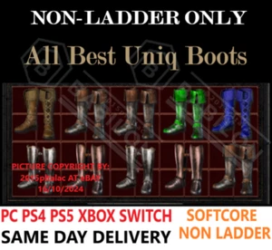 ✅ INTERRUPTOR XBOX PC PS4 PS5 ✅ Sin carga todas las botas Uniq DIABLO 2 ARTÍCULOS D2R RESUCITADOS - Imagen 1 de 15