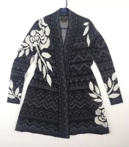 ICELANDIC DESIGN Damen Gr. XS Merinowolle Wickel Cardi Reißverschluss Seitentaschen - Bild 1 von 6