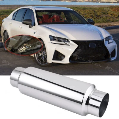 Silenciador de escape 3" entrada/saída 12" ressonador tom profundo para Lexus IS RC ES GS F-Sport - Imagem 1 de 4