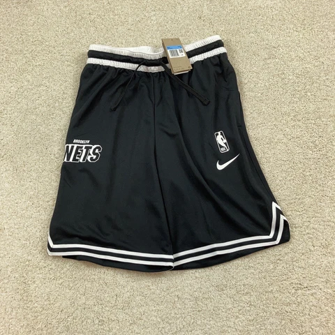 Nike Brooklyn Nets Mens Medium Dri Fit Shorts Courtside Black DN9130 010 Cover