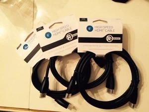 🔥3x Radio Shack HDMI CABLEs 6FT 🔥 3 Cables for 1 price🔥 - Picture 1 of 4