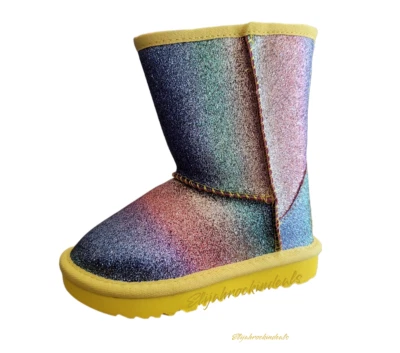 NUEVO UGG NIÑOS PEQUEÑOS CLASSIC II ARCO IRIS BRILLO BOTAS TALLA 7T Foto 1 de 4