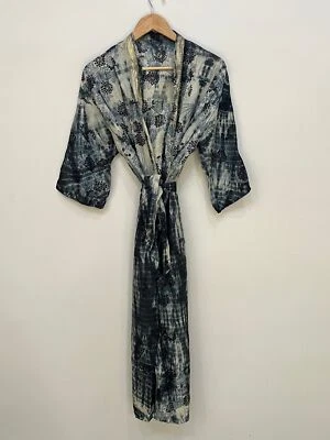 Silk Dye Kimono, Indian Saree Recycle Kimono, Vintage Silk Sari Kimono 10 piece - Image 1 of 4