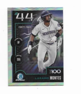 2025 Bowman: Lazaro Montes #BTP-44 Chrome Bowman Scouts Top 100 Prospects Card - Picture 1 of 1