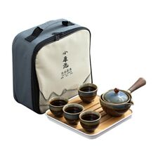 Porcelain Chinese Gongfu Tea Set Portable Teapot Set with 360 Rotation Tea1221