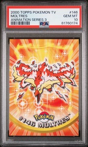 2000 Topps Pokemon TV Animation Ser. 3 Moltres Non Holo #146 – PSA 10 (GEM MINT)