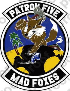 STICKER USN VP 5 Mad Foxes - Picture 1 of 1