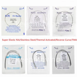 Dental Round Arch Wire Super Elastic Niti/Stainless/Thermal Activated/Reverse - Picture 1 of 203