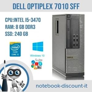 DELL OPTIPLEX 7010 SFF CPU Intel i5-3470 8gb Ram 240gb SSD Win 10 Pro - Imagen 1 de 4
