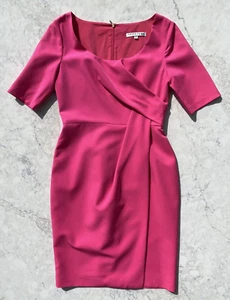 Trina Turk Magenta Pink Suave Stretch Short Sleeve Sheath Dress 4 - Picture 1 of 15
