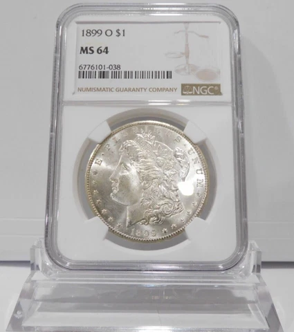1899-O  Morgan Silver Dollar, NGC MS-64! Cover