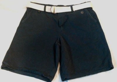 Northwest Territory Men's Size 38 Navy Blue Flat Front Shorts Belted - Image 1 of 3