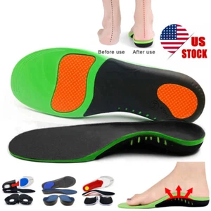 Women Men Orthotic Insoles Insert Flat Feet High Arch Support Plantar Fasciitis - Picture 1 of 24