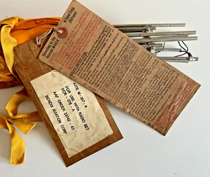 WW2 USAAF 1943 DINGHY KITE SET IN BAG COMPLETE UNUSED + LABELS, B-17 BENDIX MADE - Picture 1 of 14