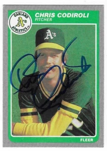 CHRIS CODIROLI 1985 FLEER AUTOGRAPHED SIGNED # 420 OAKLAND A'S - Picture 1 of 1