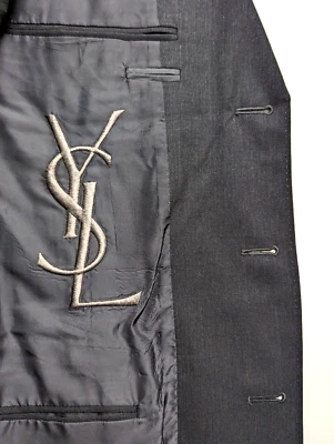 Abrigo deportivo gris Yves Saint Laurent TOM FORD Era Rive Gauche Paris EE. UU. 42 ** LEER Foto 1 de 4