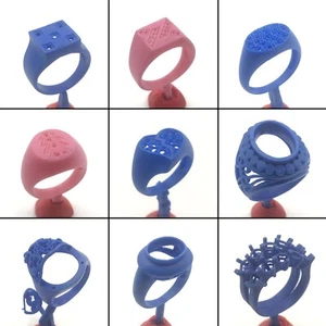 Juego de 9 piezas moldes de cera de piedras preciosas pequeñas de frente plano WRB195 - Imagen 1 de 3