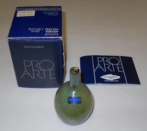 Oiva Toikka Vintage Little Cute Green PRO ARTE Bottle Nuutajärvi Finland Signed - Picture 1 of 1