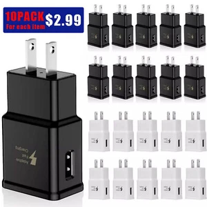 10 Pack 2A USB Power Adapter AC Home Wall Charger US Plug For Samsung Galaxy A55 - Picture 1 of 15