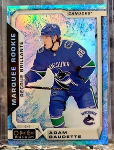 18-19 O-Pee-Chee Platinum Adam Gaudette Marquee Rookie Arctic Freeze 14/79 - Picture 1 of 2
