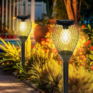 2 Pack Solar Lights Outdoor Waterproof, Solar Garden Lights Outdoor, Auto On/Off - Picture 1 of 12