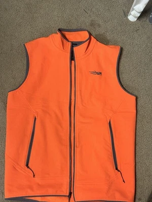Sitka Alpha Fleece Vest Blaze Orange Size Large - Image 1 of 3