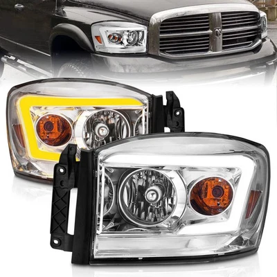 Juego de faros de cristal Anzo USA 111527 para 06-09 Dodge Ram 1500/2500/3500 Foto 1 de 4